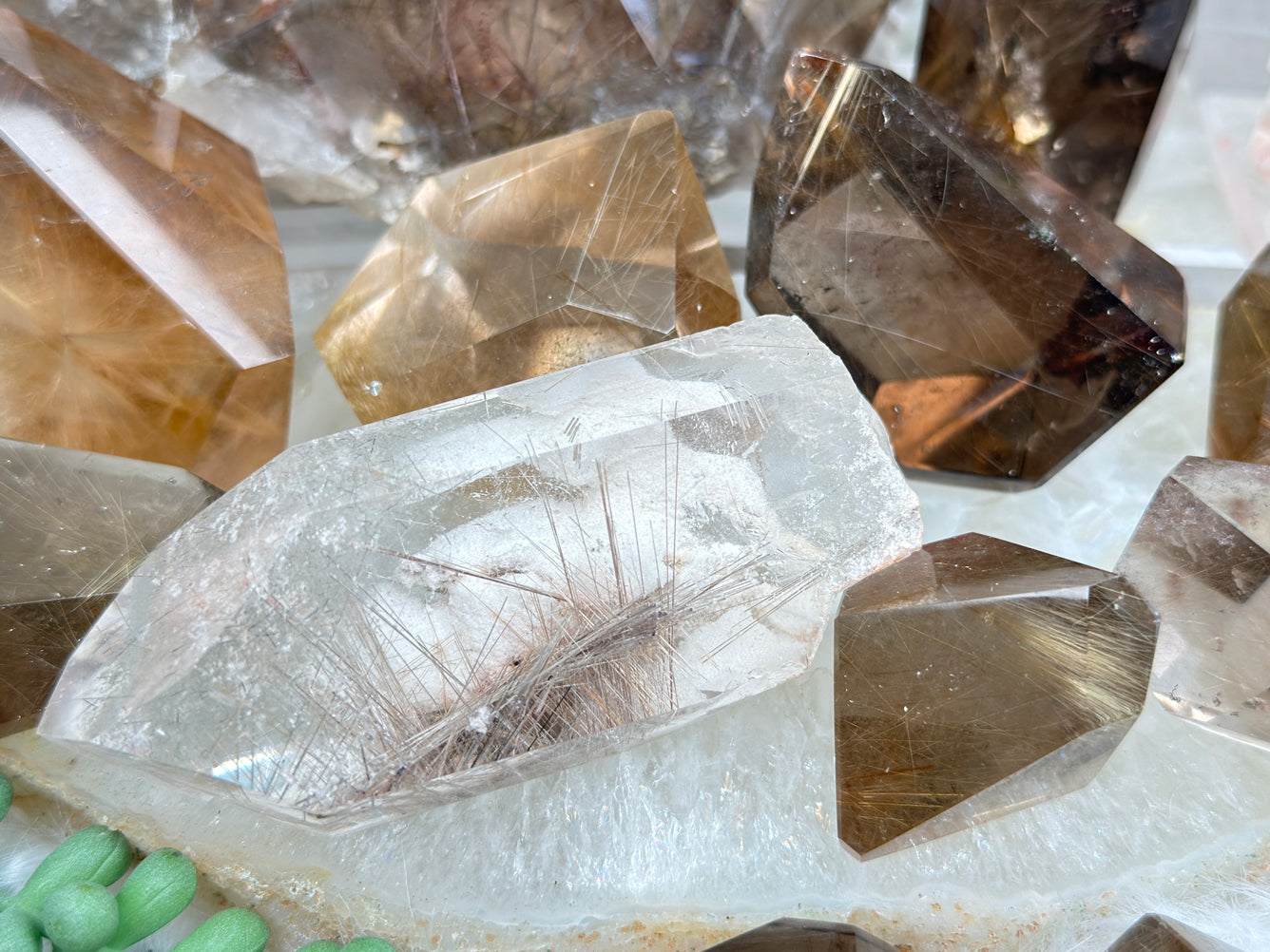 Rutilated Quartz & Smoky