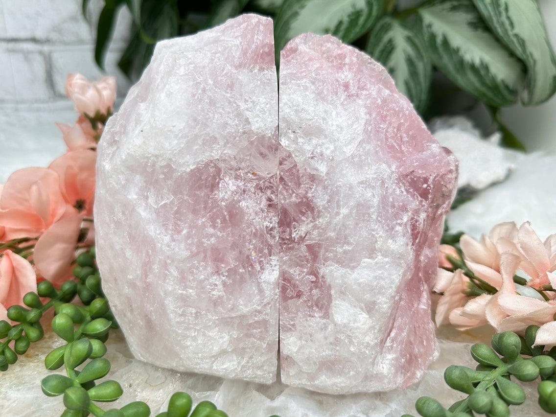 Rose Quartz Bookends