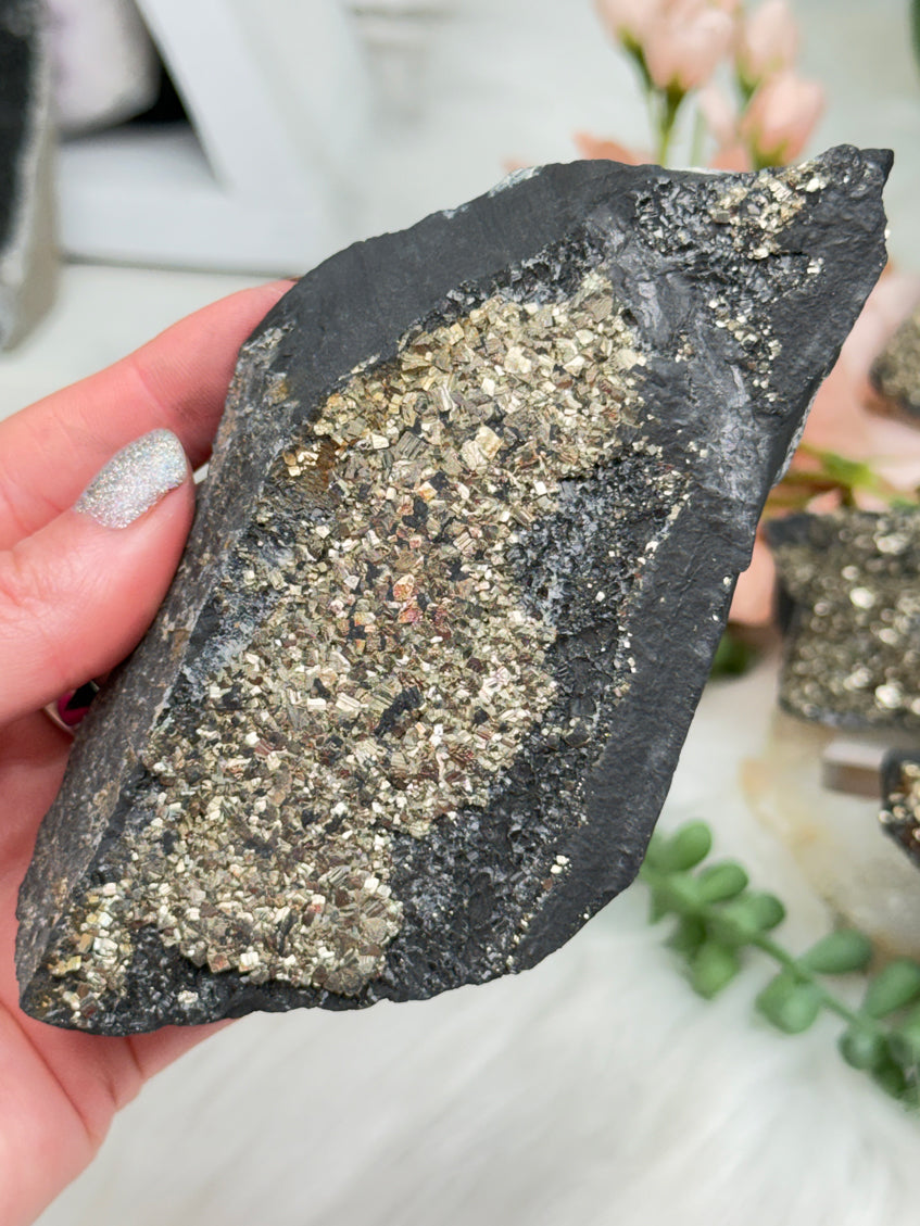 Raw Pyrite Basalt