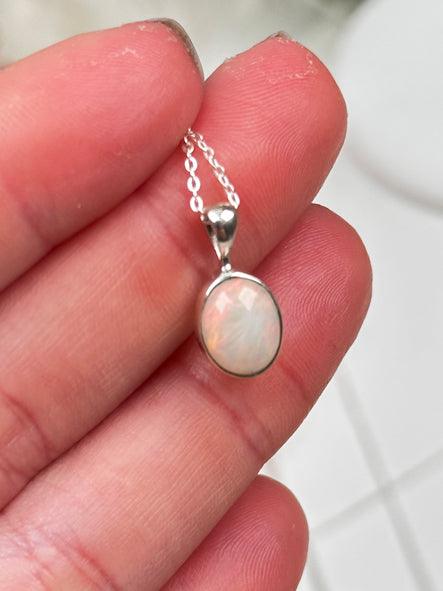 Sterling Silver Opal Necklaces
