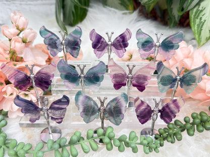 Mini Fluorite Crystal Butterflies