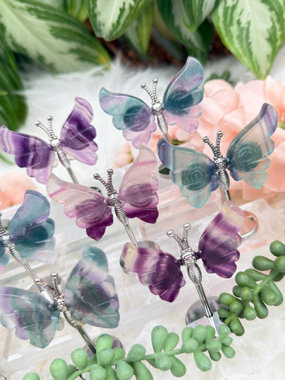 Mini Fluorite Crystal Butterflies