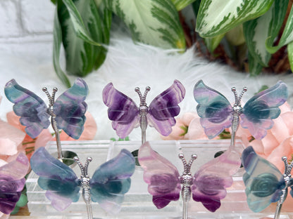 Mini Fluorite Crystal Butterflies
