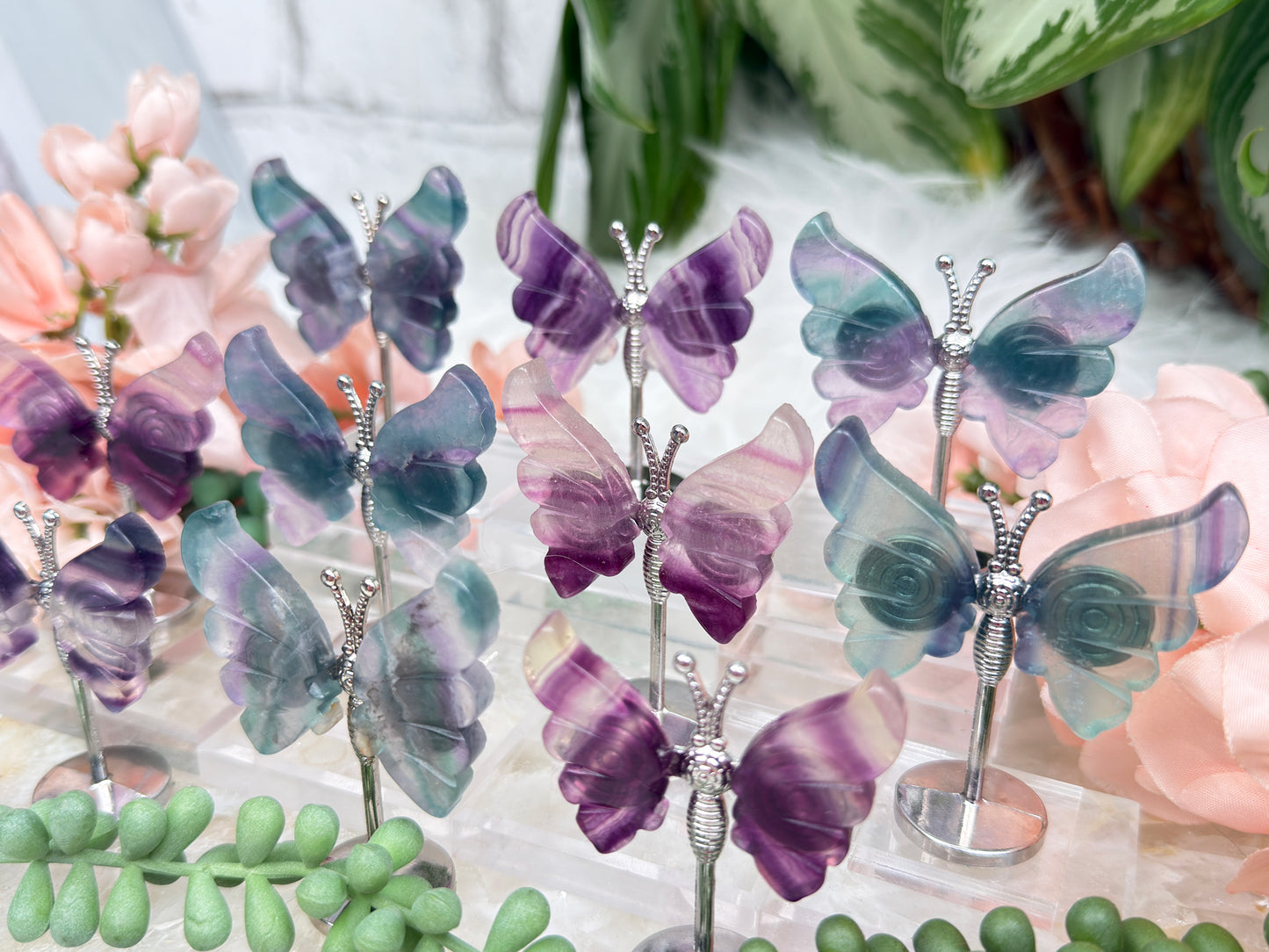 Mini Fluorite Crystal Butterflies