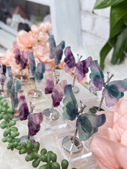 Mini Fluorite Crystal Butterflies