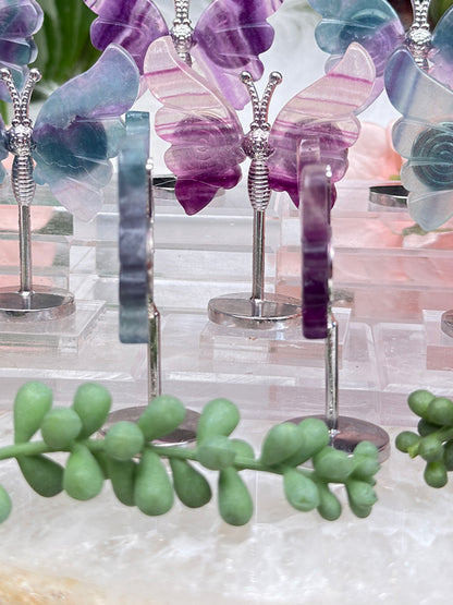 Mini Fluorite Crystal Butterflies