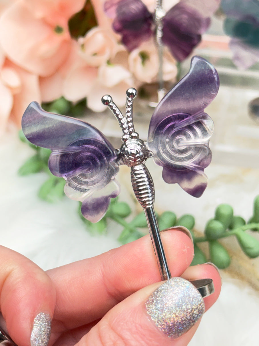 Mini Fluorite Crystal Butterflies