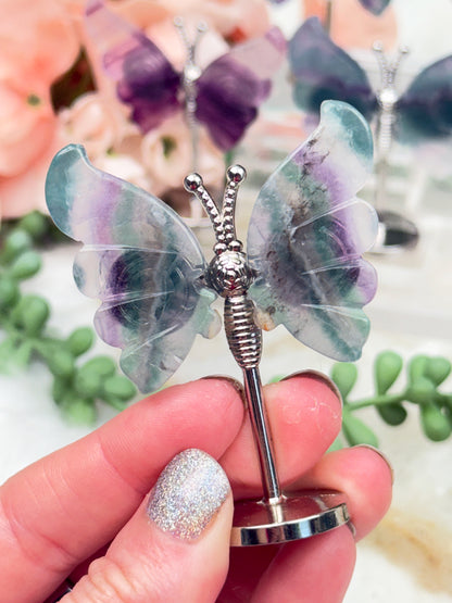 Mini Fluorite Crystal Butterflies