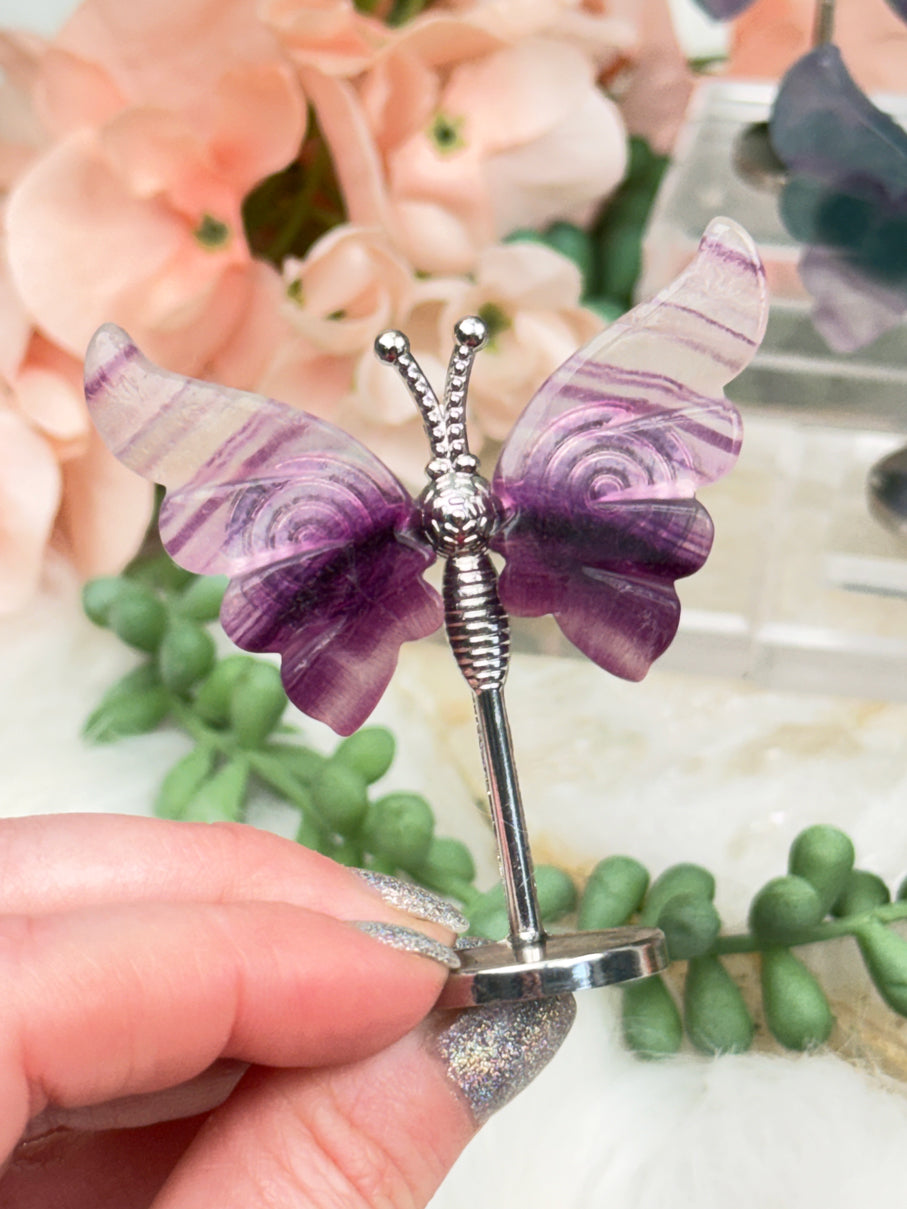 Mini Fluorite Crystal Butterflies
