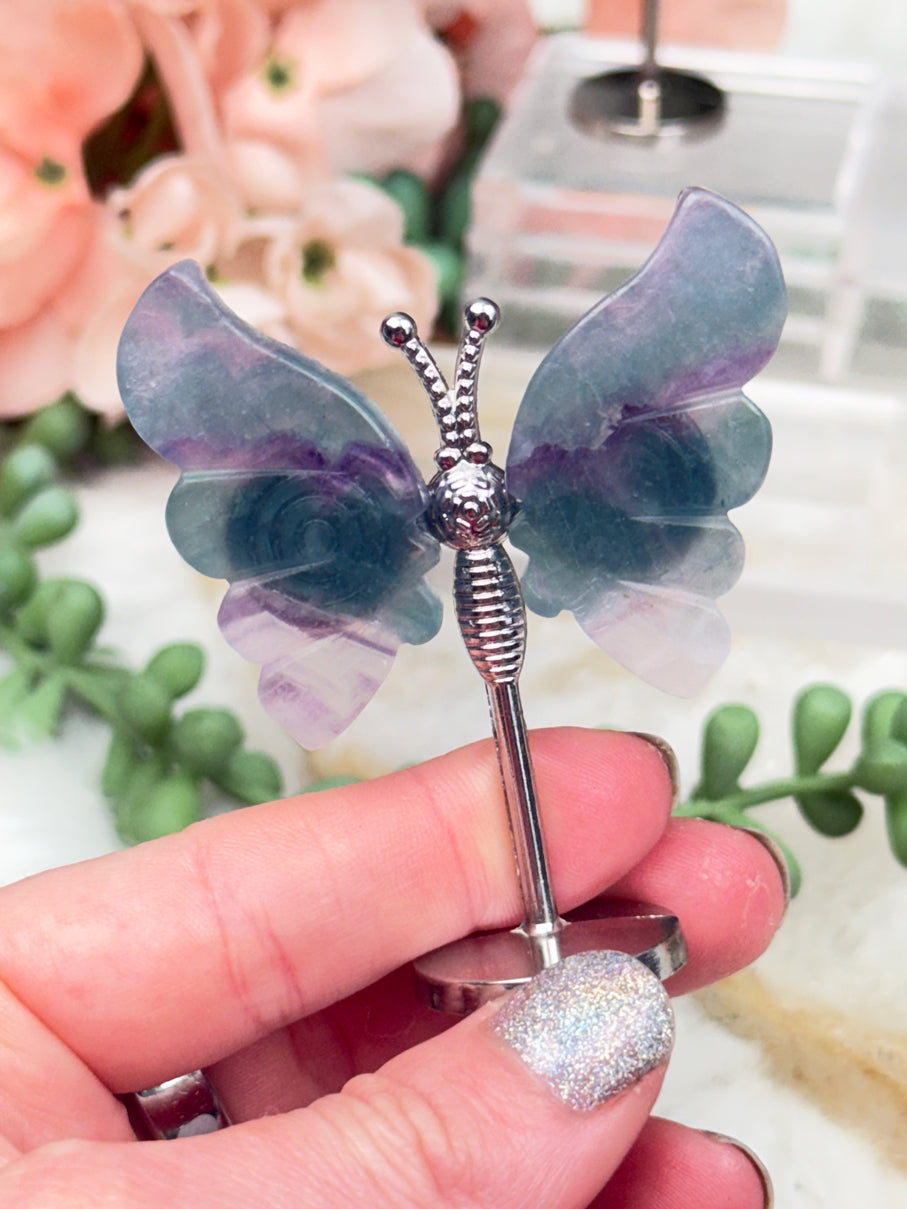 Mini Fluorite Crystal Butterflies