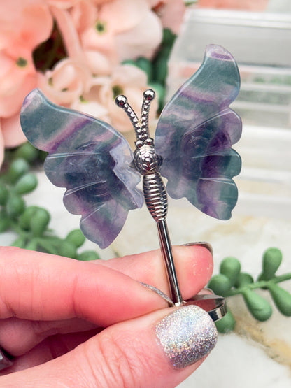 Mini Fluorite Crystal Butterflies