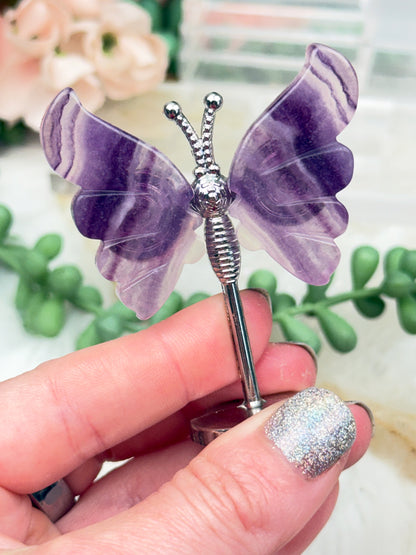 Mini Fluorite Crystal Butterflies