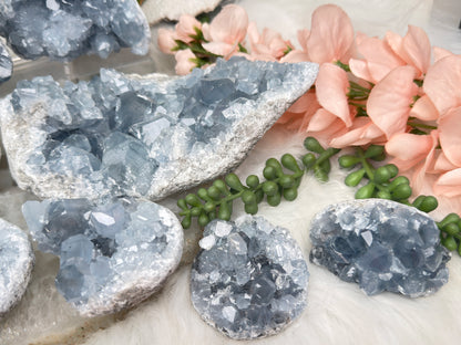 Blue Celestite Clusters
