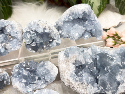 Blue Celestite Clusters