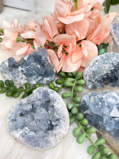 Blue Celestite Clusters