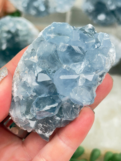 Blue Celestite Clusters