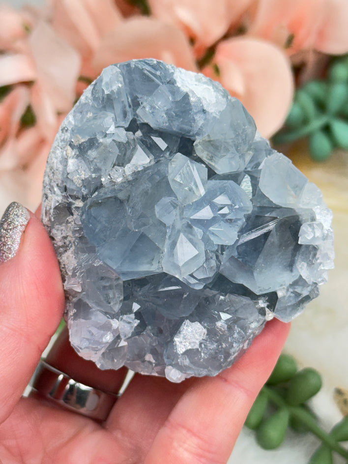 Blue Celestite Clusters