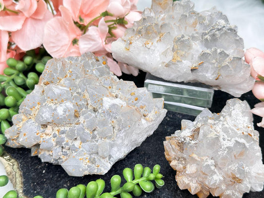 Gray Quartz Calcite-crystals