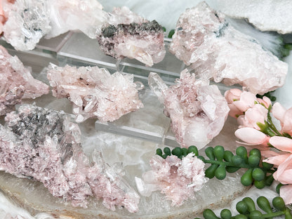 Colombian Pink Quartz Clusters