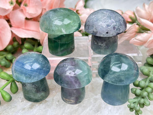 Contempo Crystals - blue-green-fluorite-mushroom-crystal-carvings - Image 2