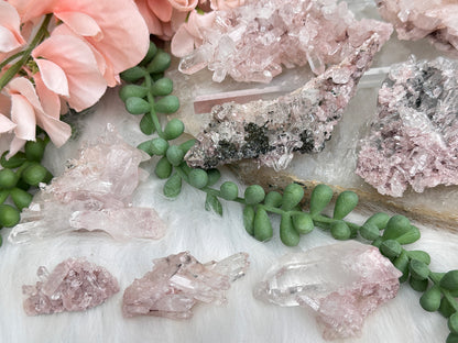 Colombian Pink Quartz Clusters