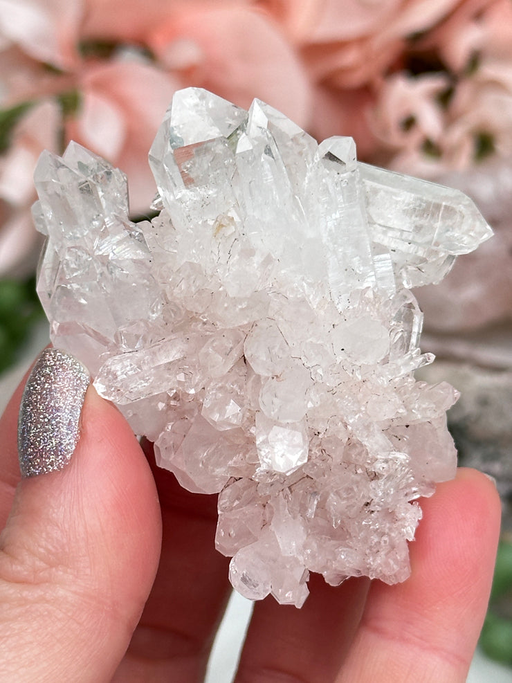 Colombian Pink Quartz Clusters