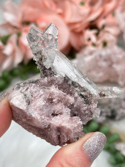 Colombian Pink Quartz Clusters