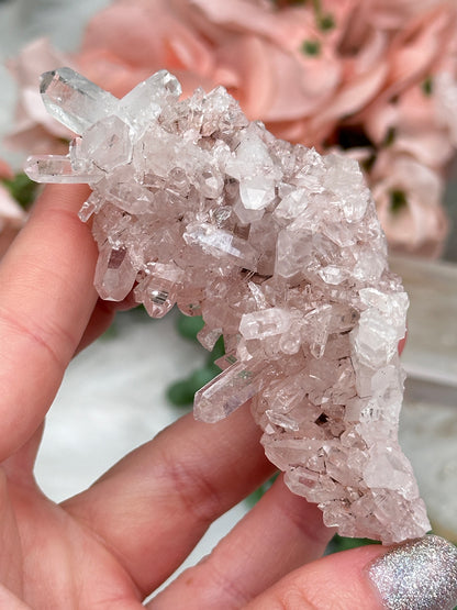 Colombian Pink Quartz Clusters