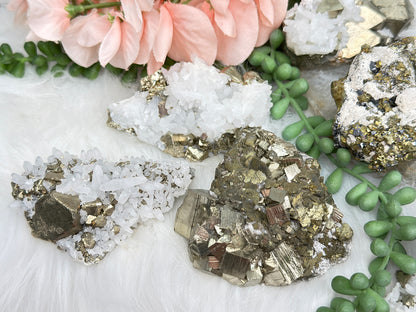 Peru Pyrite & Quartz Clusters