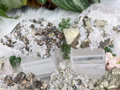Peru Pyrite & Quartz Clusters