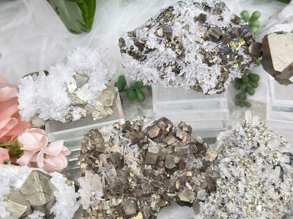 Peru Pyrite & Quartz Clusters