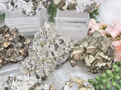 Peru Pyrite & Quartz Clusters
