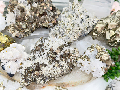 Peru Pyrite & Quartz Clusters