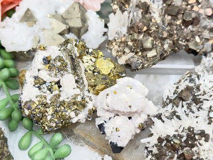 Peru Pyrite & Quartz Clusters