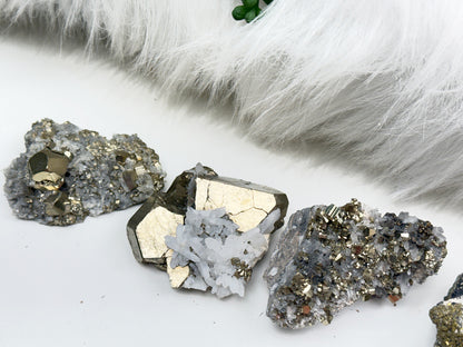 Peru Pyrite & Quartz Clusters