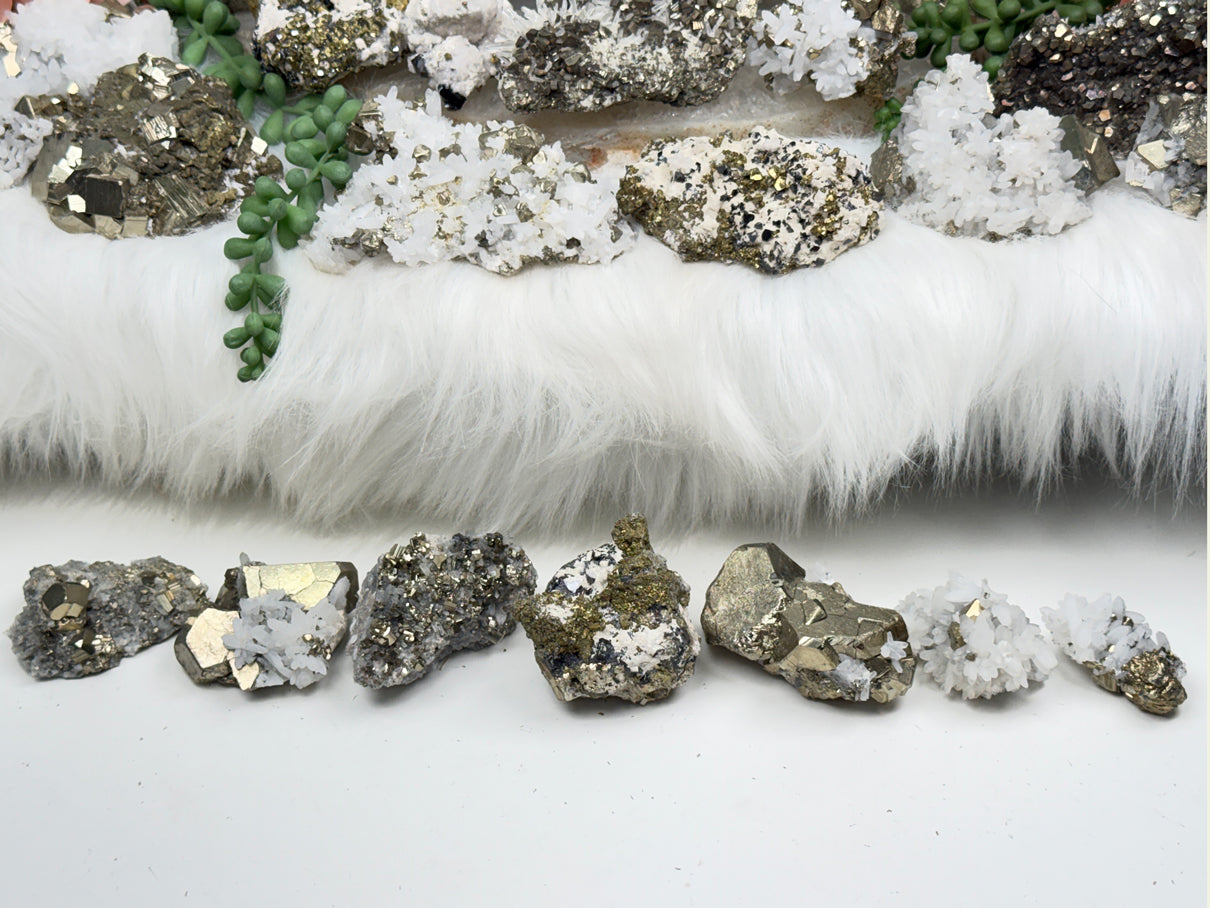 Peru Pyrite & Quartz Clusters