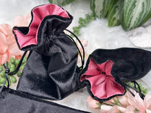 Load image into Gallery: Contempo Crystals - Pink Black Drawstring Bag - Image 1