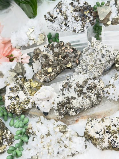 Peru Pyrite & Quartz Clusters