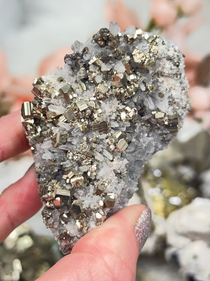 Peru Pyrite & Quartz Clusters