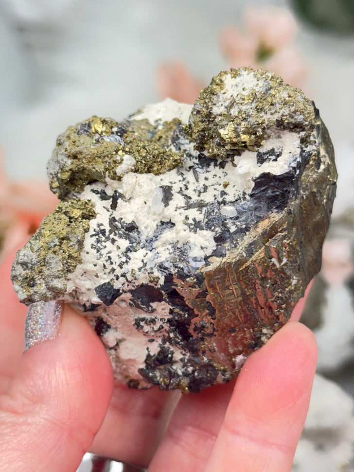 Peru Pyrite & Quartz Clusters