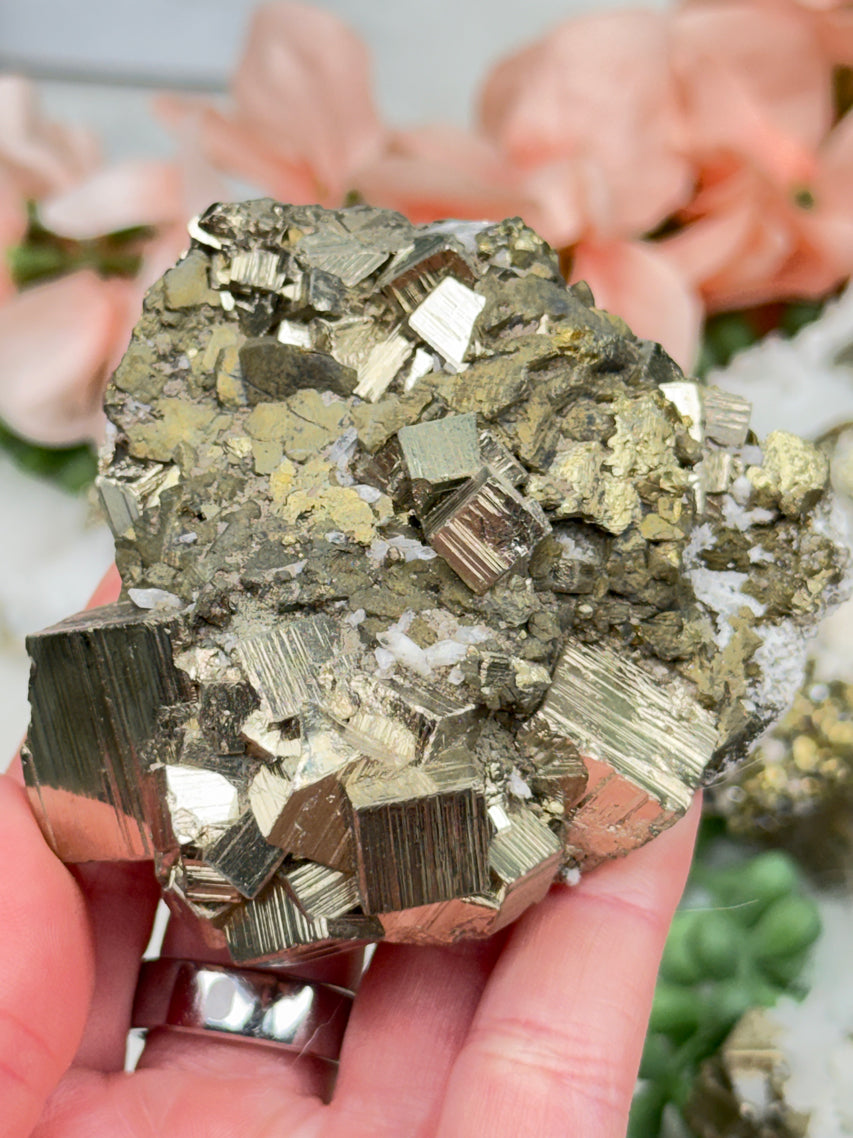 Peru Pyrite & Quartz Clusters