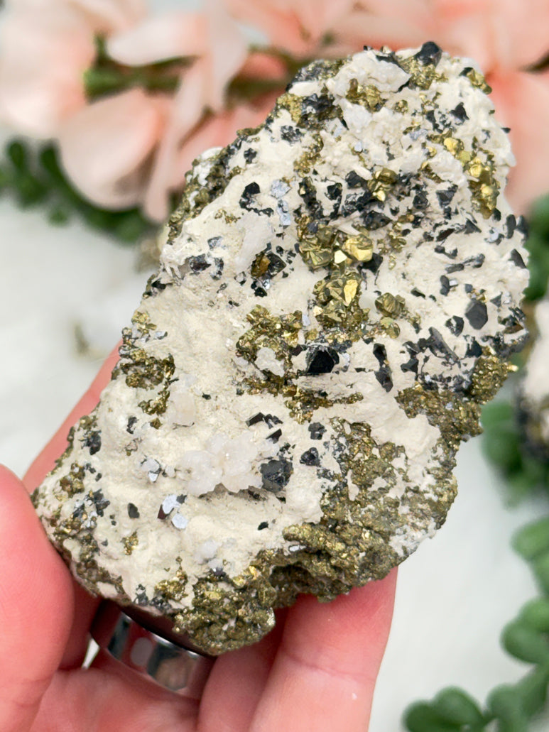 Peru Pyrite & Quartz Clusters