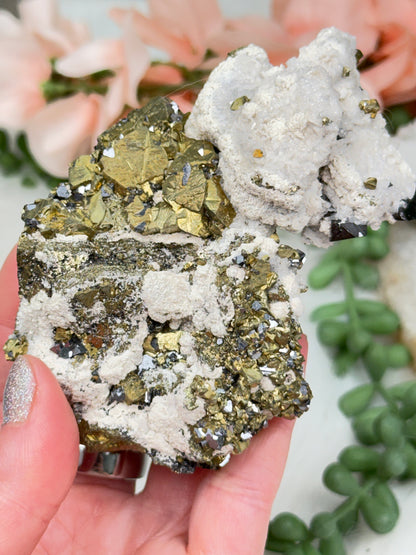 Peru Pyrite & Quartz Clusters