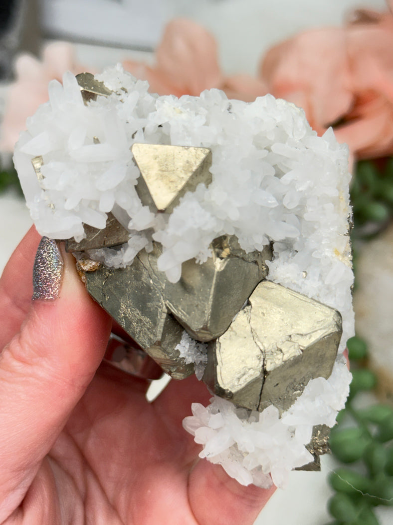 Peru Pyrite & Quartz Clusters
