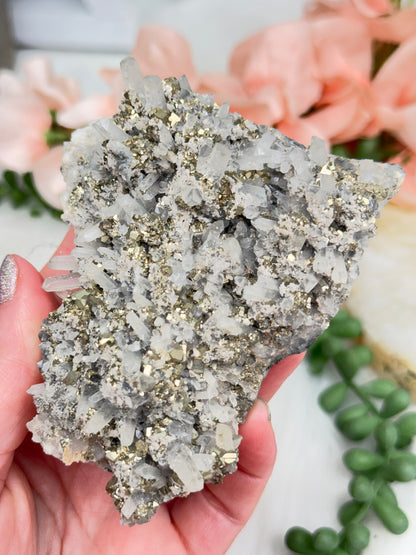 Peru Pyrite & Quartz Clusters