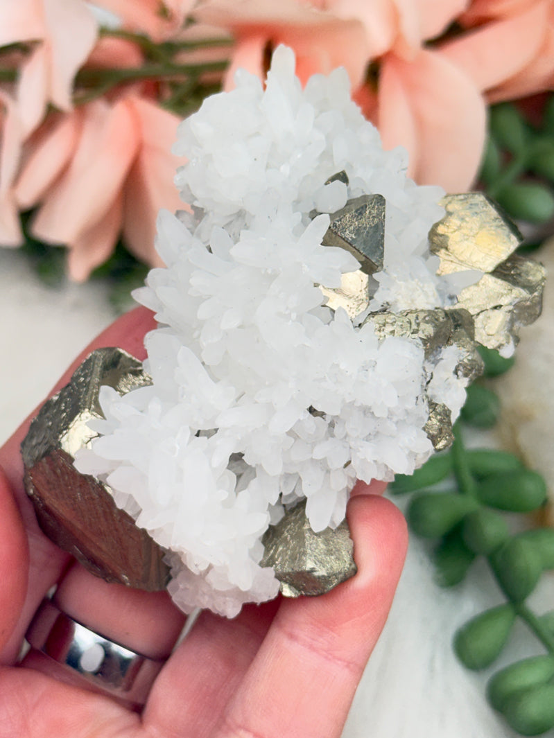 Peru Pyrite & Quartz Clusters