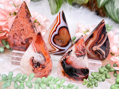 Orange Sardonyx Agate Flames
