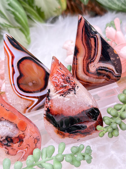 Orange Sardonyx Agate Flames