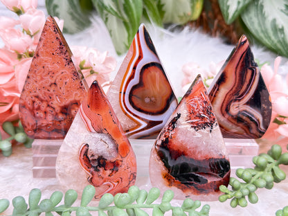 Orange Sardonyx Agate Flames