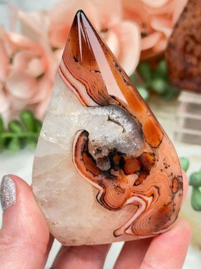 Orange Sardonyx Agate Flames